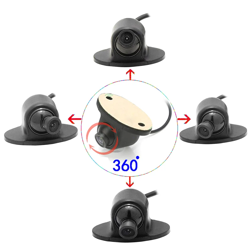 Мини CCD 360 градусов Автомобильная камера заднего вида спереди сбоку резервная камера с 5 дюймов ЖК-дисплей складной монитор легко Применение набор для парковки