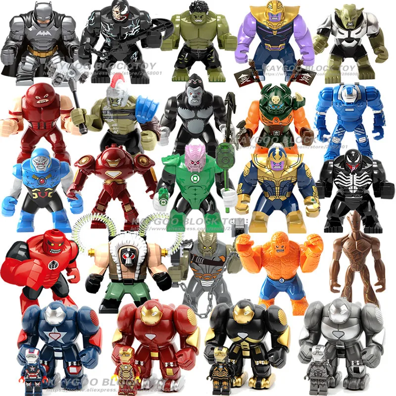 Большой конструктор с героями из мультфильма Hulk Buster большие супергерои Бэтмен