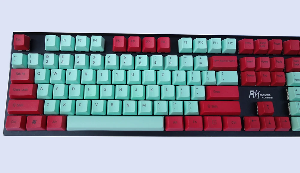 NPKC OEM PBT Keycaps красно мятный смешанный ANSI макет 61 клавиша 87 клавиш 108 для Cherry MX