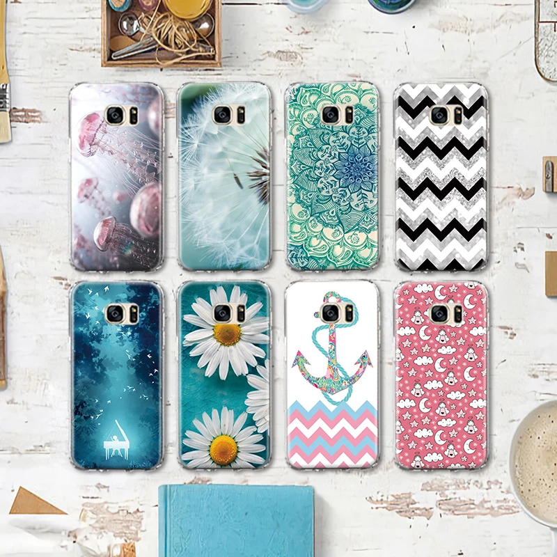 

Dandelion Daisy Flower Jellyfish Cover for Samsung Galaxy S5 S6 S7 Edge S8 S9 S10 Plus S10e Note 4 5 8 9 Silicone Case