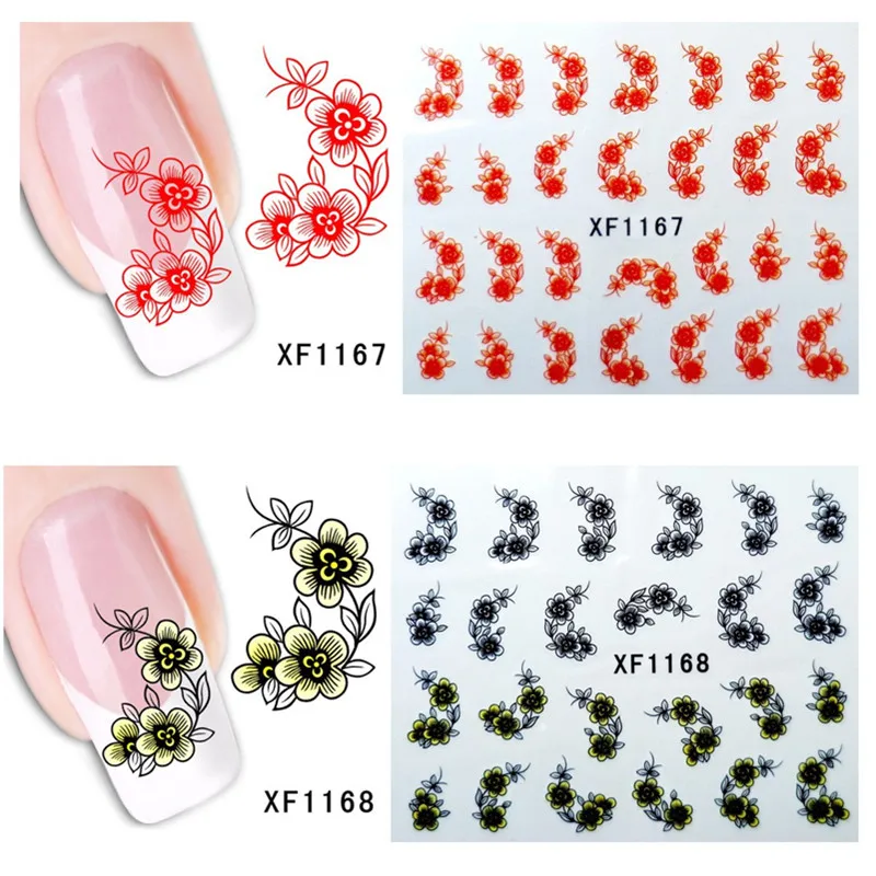 

1 Sheet Nail Art Manicure Nail Sticker Waterproof Fashion Design Temporary Tattoos Sticker Decal Water Transfer For Nail Tips