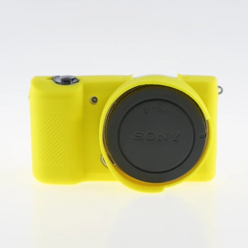 Мягкая силиконовая сумка для sony A5100 A5000, защитный чехол для камеры Soy Alpha A5100 A5000, 16-50 мм, сумка для камеры - Цвет: Цвет: желтый