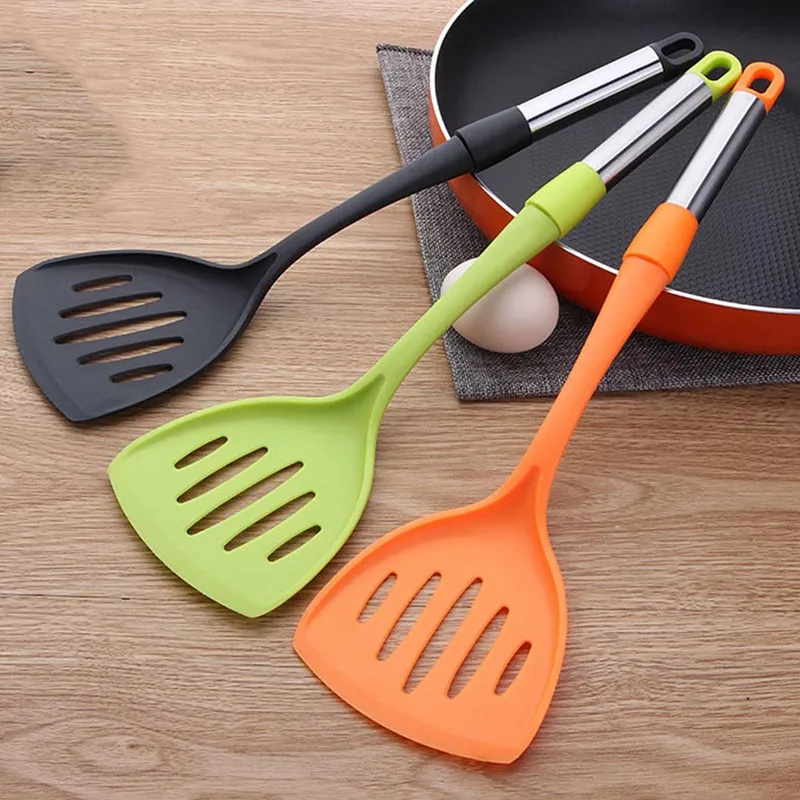 

Kitchen Utensils Nonstick Cooking Spatula Nylon Heat-Resistant Slotted Spoon Scoop Turner Kitchen Cooking Tools