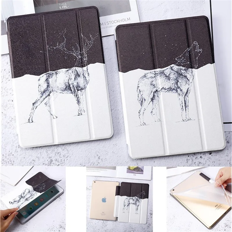 Чехол для iPad 2/3/4 Mini 1/2/3/4/5 мягкая задняя крышка из искусственной кожи умный чехол