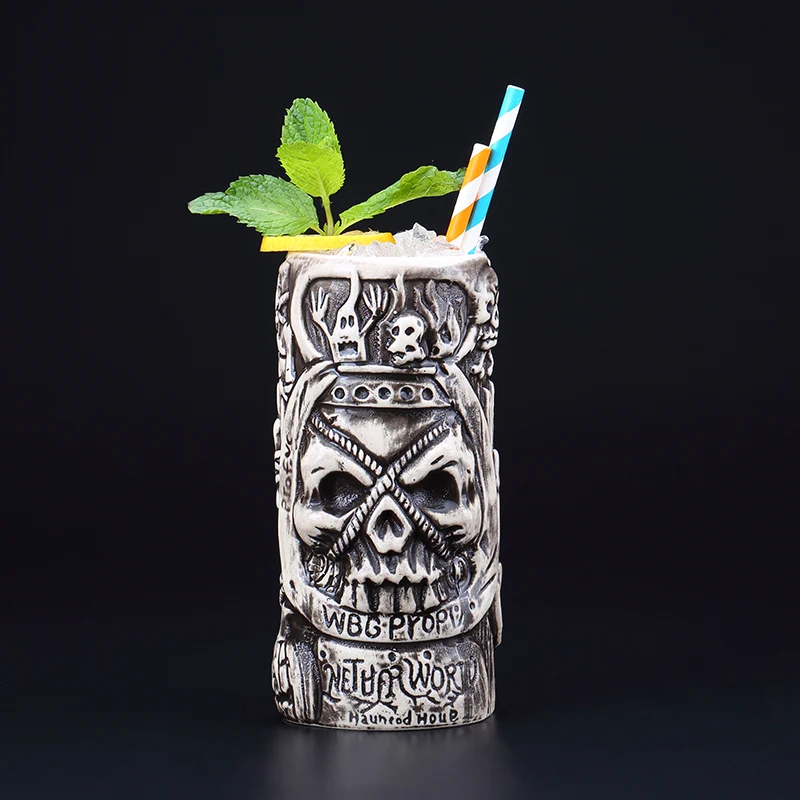 Коктейльная чашка с пиратами Карибского моря гавайская керамическая Tiki 570