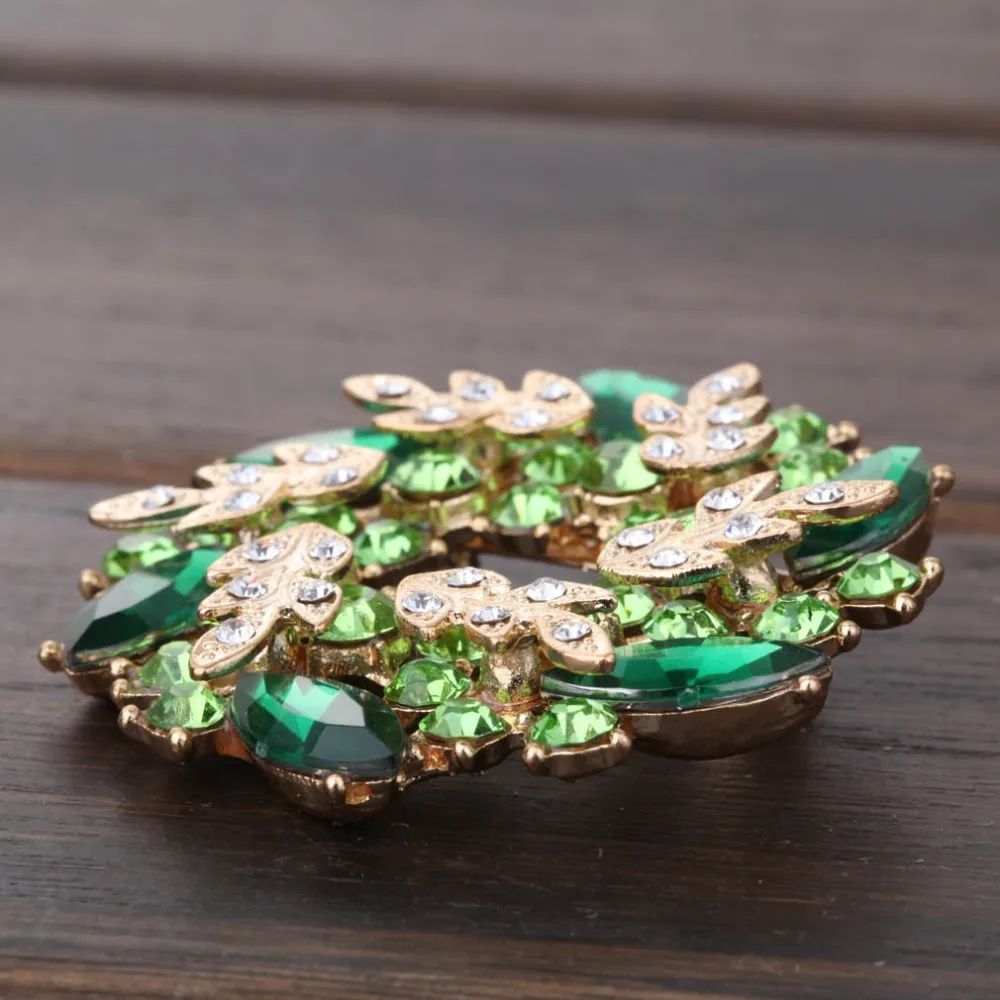 Fashion-New-style-rhinestone-brooch-Gold-Plated-Green-brooches-for-women-Girl-vintage-brooch (2)