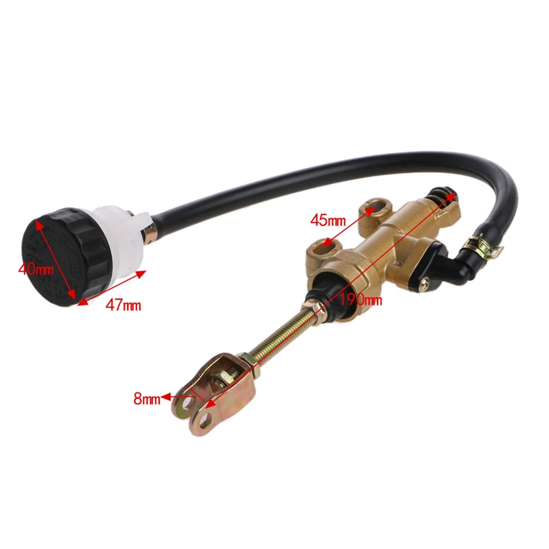 Motorcycle Hydraulic pump Quad Dirt Bike Pit Rear Foot Brake Master Cylinder With Reservoir ATV Motorbike Brakes Motorcycle Hydraulic pump Quad Dirt Bike Pit Rear Foot Brake Master Cylinder With Reservoir ATV Motorbike Brakes