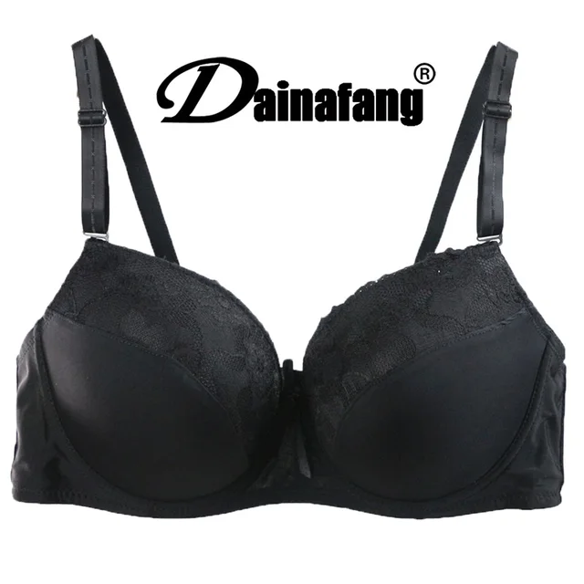 Hot Sale Women Cute Cheap Bras 4C/D 4C/D 4C/D Cup Black Lace ...