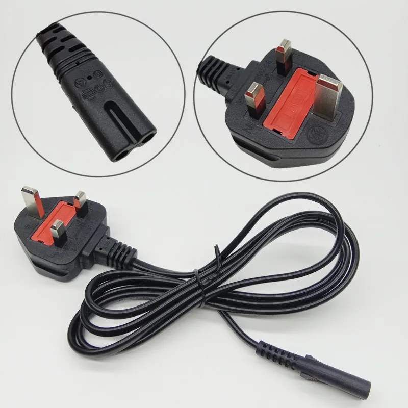 

Singapore Malaysia 1.5m UK Standard to Figure 8 IEC C7 2-Pin Plug AC Power Cable Lead Cord AC Power Extension Cord Cable