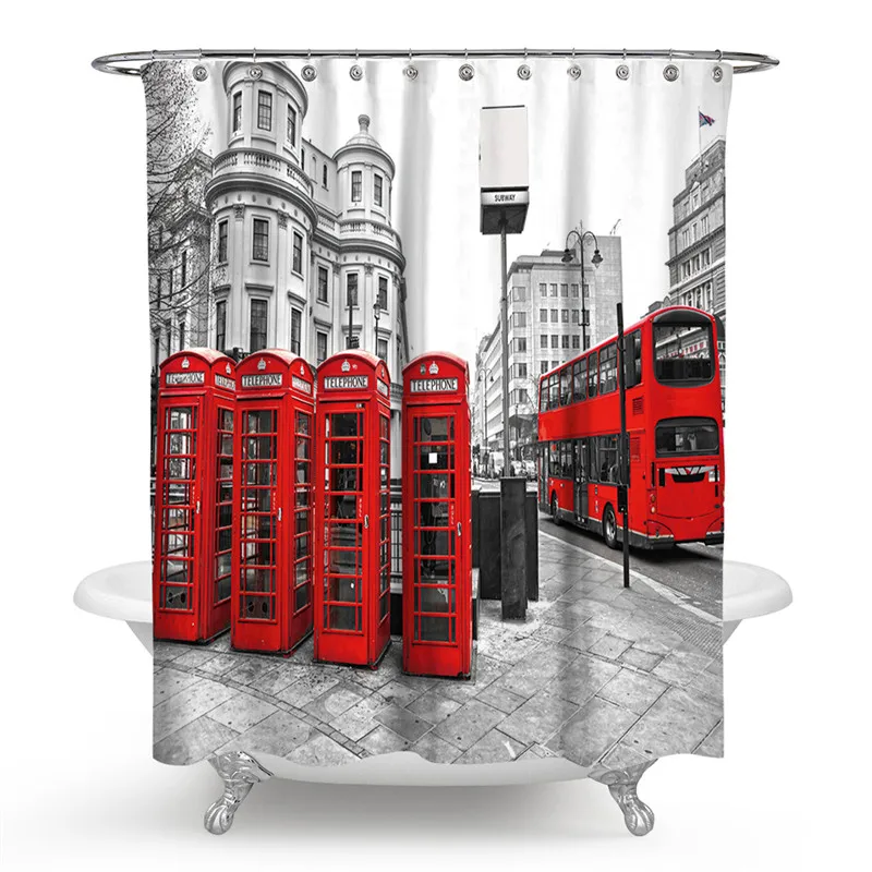 High Quality Shower Curtains Polyester Waterproof Shower Curtains for