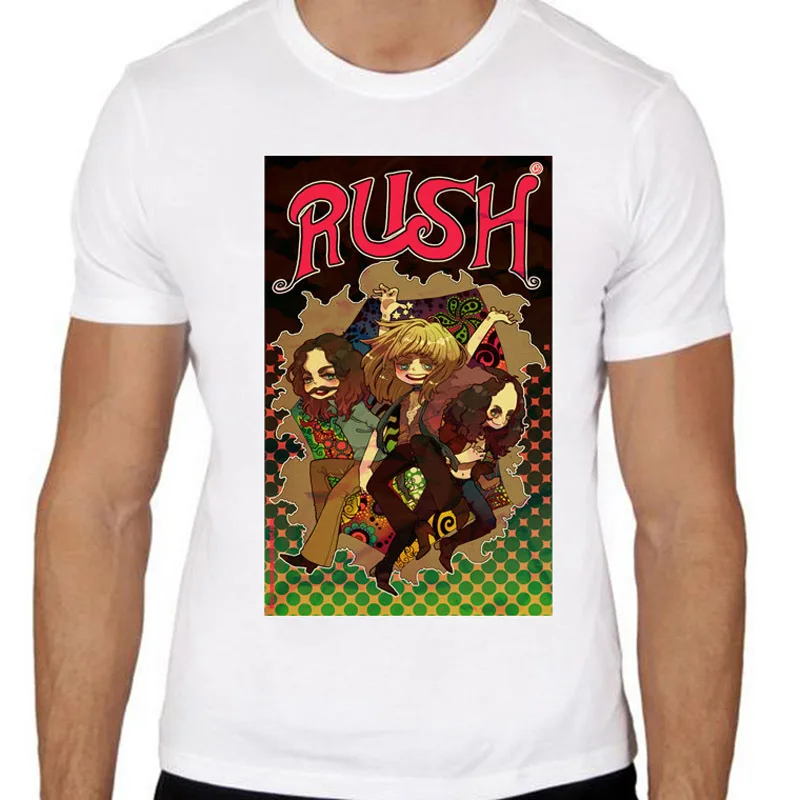 rush band T Shirt men 2017 Summer fashion tshirt casual white print t