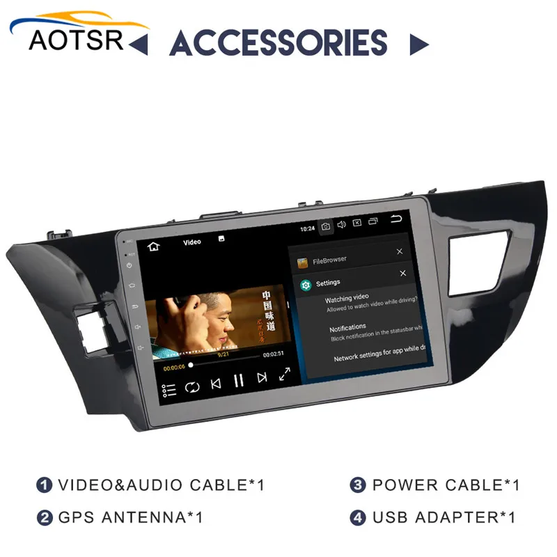 Cheap 10.2" Android 8.0 Car GPS Radio Player head unit for Toyota Corolla 2014 2015 2016 with OCta Core 4GB+32GB Autostereo Multimedia 11