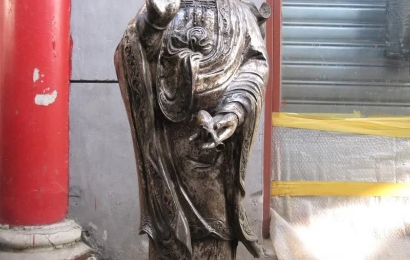 

42"Folk Buddhism temple Old Bronze South China Sea Bodhisattva Kwan-Yin Buddha