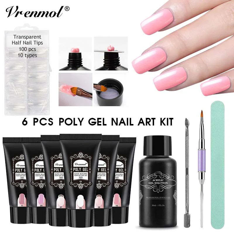 Aliexpress.com : Buy Vrenmol 11pcs Poly Gel Nail Polish Set Poly Gel Quick Builder Extension