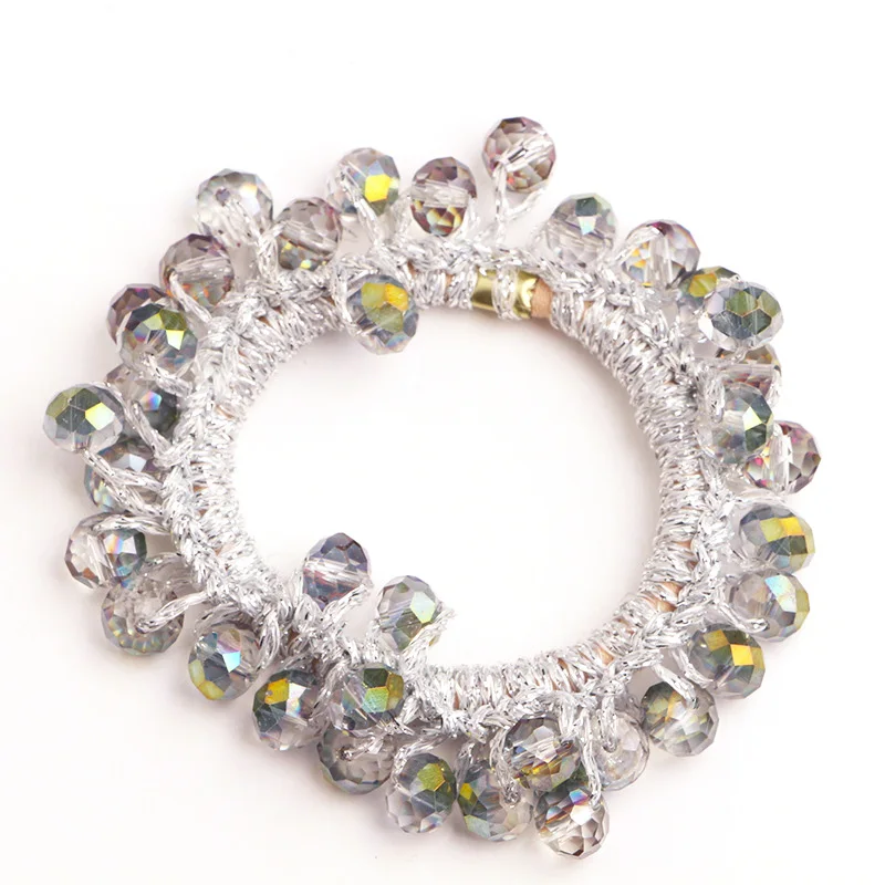 Korean style pearl beaded hair ties Scrunchies Elastic hairband Ponytail Holders women  Hair Rope Rubber gum Hair Accessories