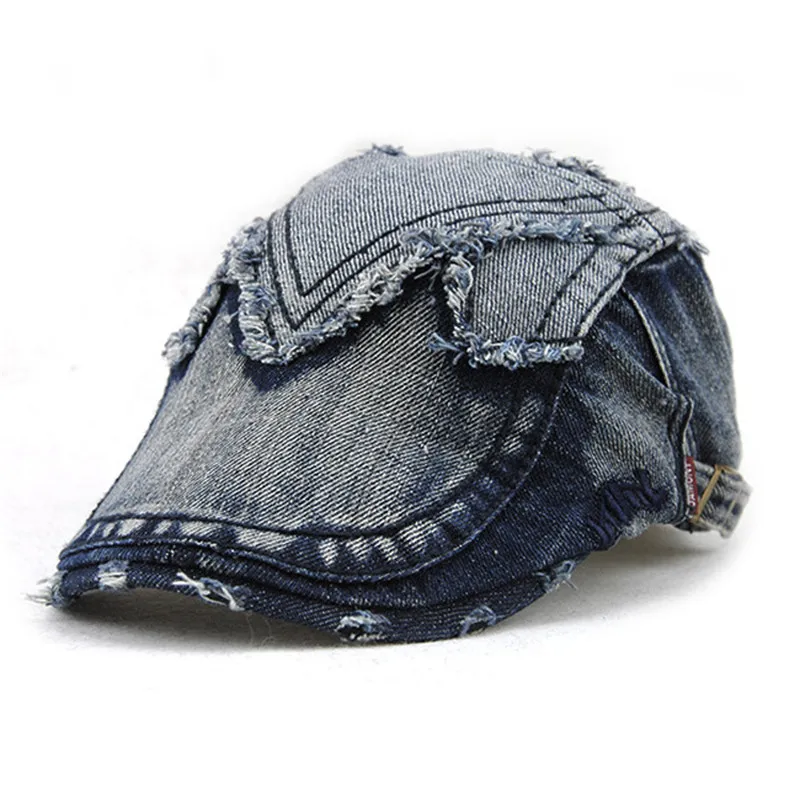 

[JAMONT] Brand Outdoor Sports Cowboy Beret Hat Gorras Casual Peaked Hats Men Women Jeans Cap Sun Hat Casquette Visors Planas Cap