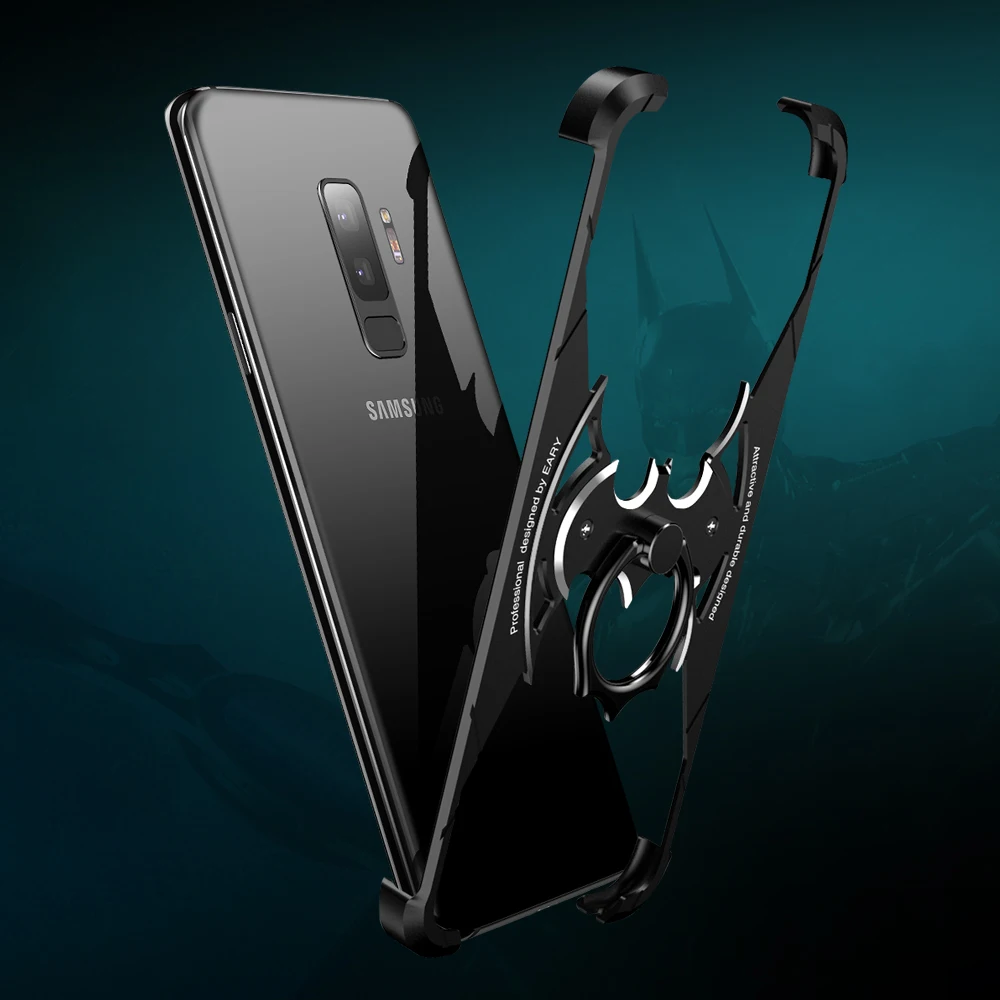 

OATSBASF bat design metal shell for Samsung Galaxy S9 personality metal bumper shell shockproof shell for Samsung S9