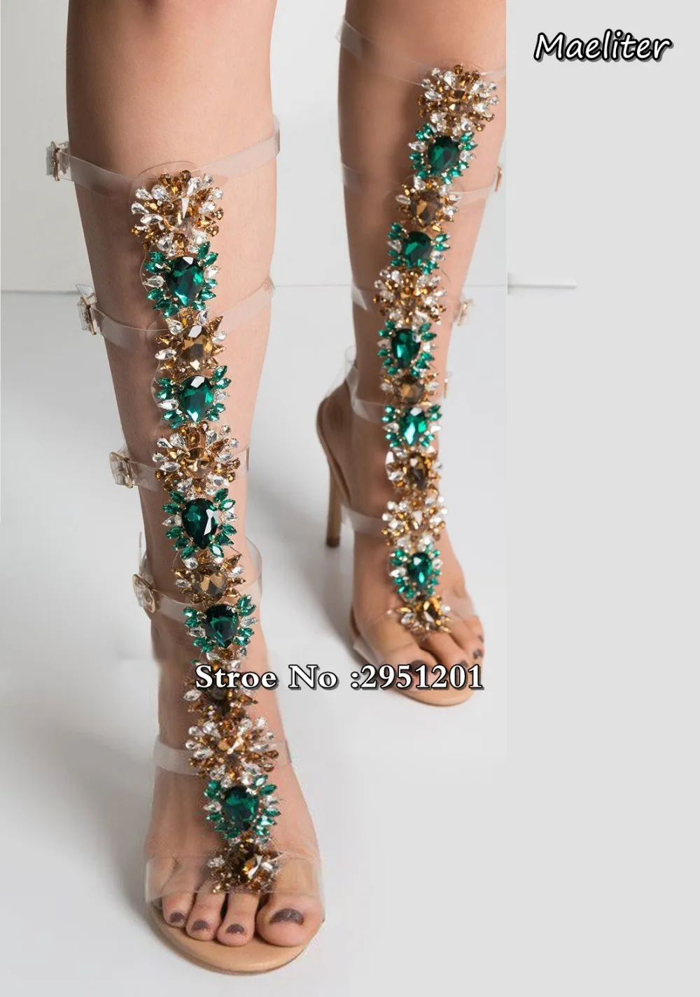 

2019 Sexy Pvc Transparent Gladiator Sandals Woman Open Toe T-strap Rhinestone Diamond Clear High Heel Shoes Women Summer Boots