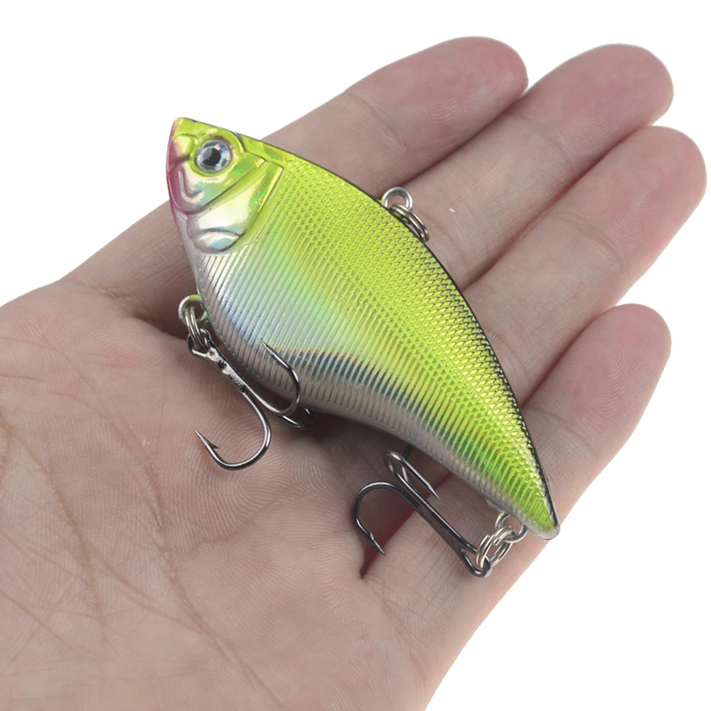 1PCS Hard Fishing Lure 7cm 16G Plastic VIB Hard Artificial Bait Treble  Hooks Peche Bass Pike Trolling Pesca Fishing Tackle