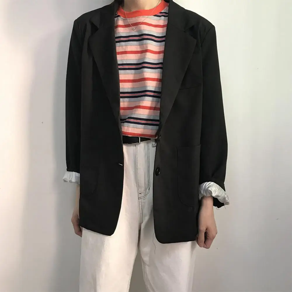 

2019 Summer Korean Retro Wild Hit Color Striped Women Tees Short Sleeve Female T-shirt Loose Round Neck Bottoming Women T-shirt