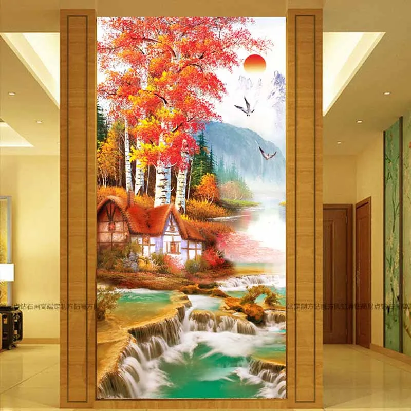 

For Cross Stitch Rhinestone Embroidery Diamond Home Decor Embroidery Redwood Tree 5 D Painting