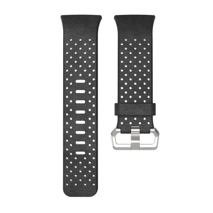 New Fashion Perforated Leather Smart Watch Band Bracelet Watch Strap For Fitbit Ionic