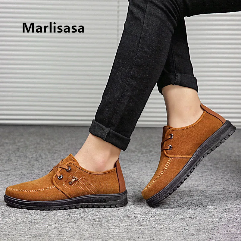 Marlisasa Zapatos Hombre Мужская Удобная коричневая обувь на шнуровке мужская повседневная