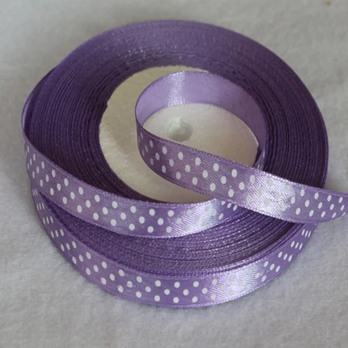 Атласная лента в горошек 100 ярдов 3/8 дюйма 10 мм|ribbon satin|polka dot ribbondot ribbon |