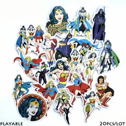 20 штук Wonder Woman аниме наклейка супергероя Стиль гитара Чемодан для скейтборда Прокат мультфильм наклейка в стиле граффити игрушки или Gifr для