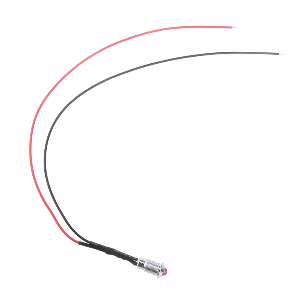 24V 8mm LED Boat Dash Panel Indicator Warning  Light Marker Lamp Red Luces de senalizacion Lampe indicateur 