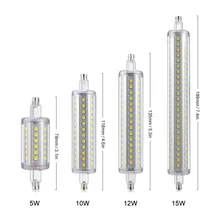 85-265 в 220 В 110 В R7S Светодиодный точечный светильник SMD 2835 5 Вт 10 Вт 12 Вт 15 Вт 78 мм 118 мм 135 мм 189 мм светодиодный светильник с горизонтальной вилкой