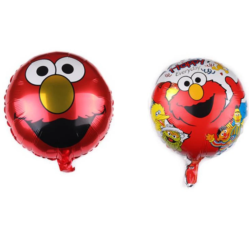 

10 Pcs/set Cartoon Anime Sesame Street Helium Balloons Classic Toys 18inch Round Elmo Air Balloons for Birthday Party Decors