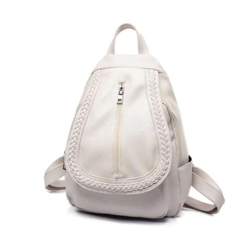 

2016 New Style 12"  Fashion Laptop backpack High Quality 4 Colors female Leather Solid Laptop bags Preppy Casual shoulders bags