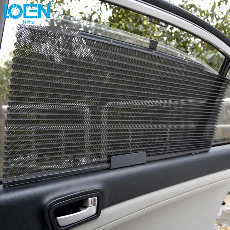 1pcs Car Side Sunshade Curtain Mesh Visor Shield Retractable Sun Shade