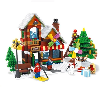 

Ausini Building Blocks Alanwhale Winter Village Post Office City Advent Calendar Christmas Santa's Workshop Bricks Toys children