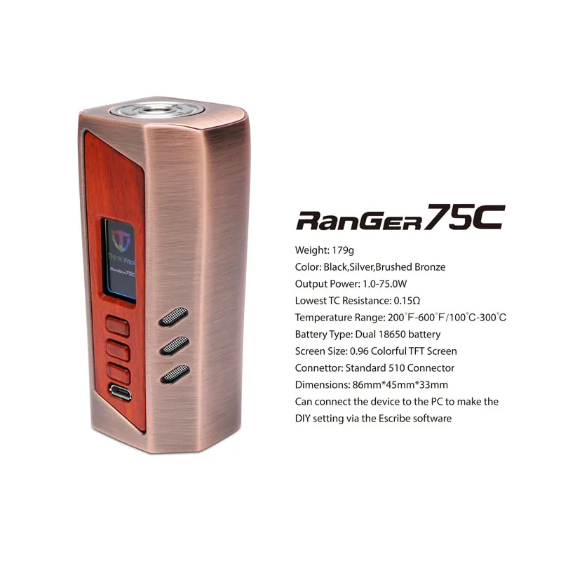 ThinkVape Ranger75C Box Mod