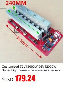 12v1500w 24v3000w 36v4000w 48v5500w 60v6500w 72v7500w Высокая мощность частота чистая синусоида инвертор материнская плата печатная плата