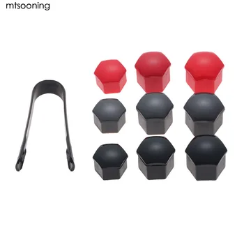 

20Pcs Universal Anti-Rust 17/19/21mm Black Gray Red Glossy Auto Trim Tyre Wheel Nut Bolt Protection Covers Caps W/ Removal tool