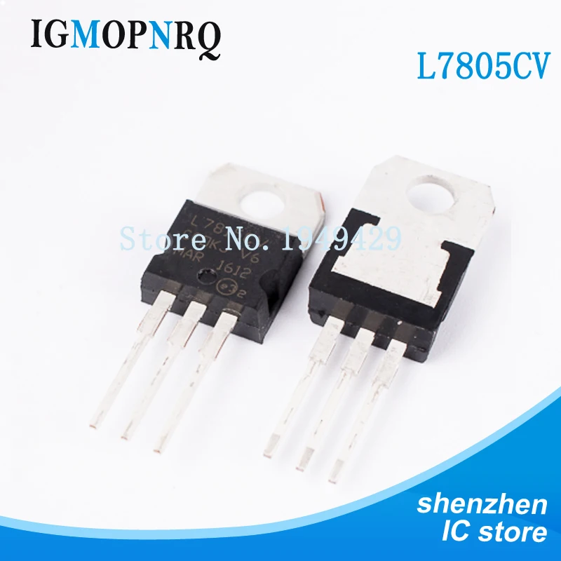 

10PCS/lot L7805CV L7805 TO-220 7805 LM7805 MC7805 regulator 5.0V 1.0A Positive