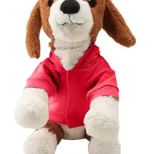 Трансер собачья одежда собаки рубашка Красный собака одежда Корона узор Щенок Одежда пальто с капюшоном Хлопок Футболка 3,30