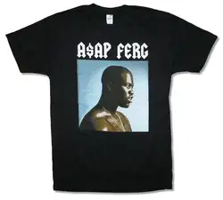 A $ AP Ferg Bootleg Trap черная футболка новый официальный ASAP Mob Merch О образным вырезом футболки Мужской низкая цена стимпанк мультфильм