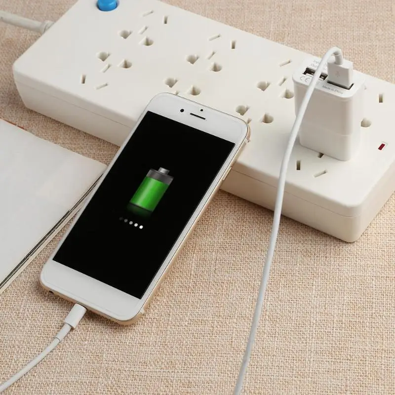 1 шт. мобильный телефон двойное USB зарядное устройство 5 В 2 А дорожный настенный