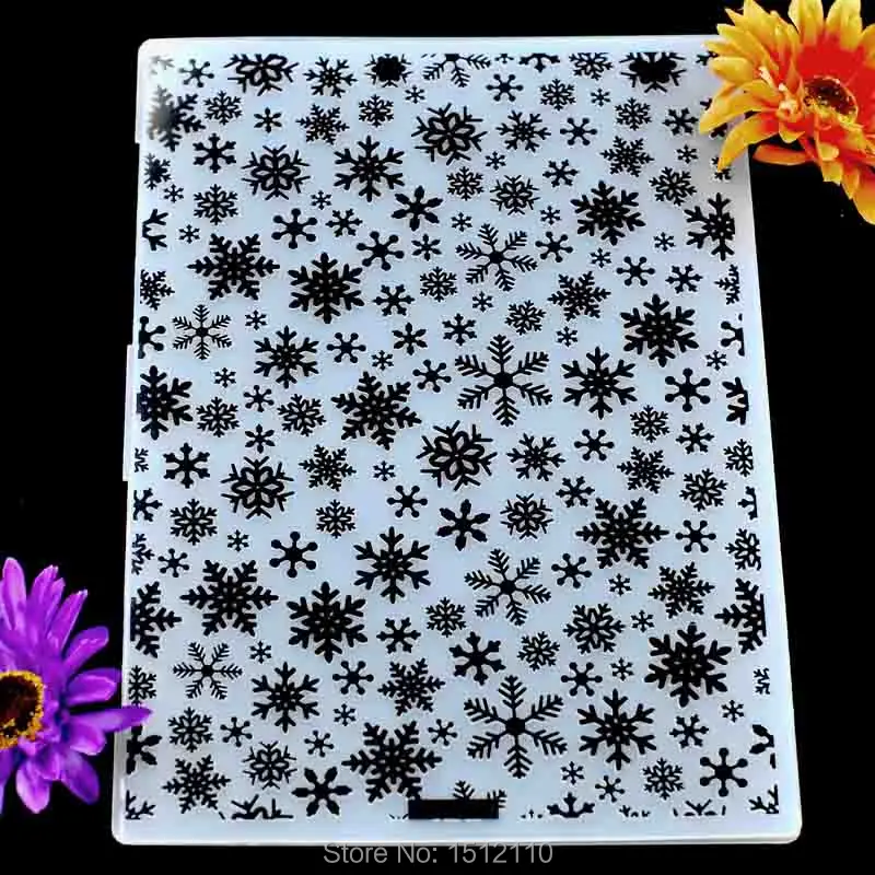 

A4 Size Christmas Snowflake Plastic Embossing Folder For Scrapbook DIY Album Card Tool Plastic Template 29.7x21cm KW610252