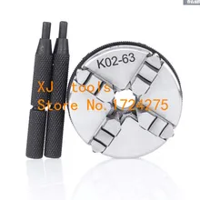 K02-65mm 4 нижними зажимами патрон токарного патрона токарный мини-патрон цанговый прямой соединитель с внутренней резьбой M14X1