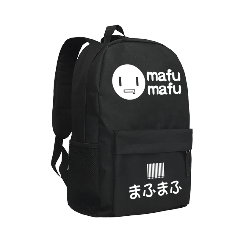 

Zshop Niconico Backpack Women School Bag Boys and Girls MafuMafu Bookbags Black Large 14" Laptop Bags