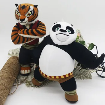

New Cute Cartoon Kung Fu Kungfu Panda Master Tigress & Po Plush Toys Lovely Stuffed Animal doll Kids Toy Children Birthday Gift