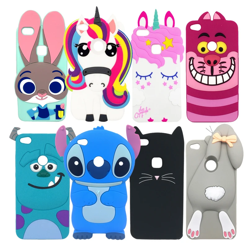 

For Huawei P8 Lite 2017 Case Cute 3D Cartoon Unicorn Stitch Cat Soft Silicon Back Cover Case For Huawei P8 Lite (2017) 5.2 inch