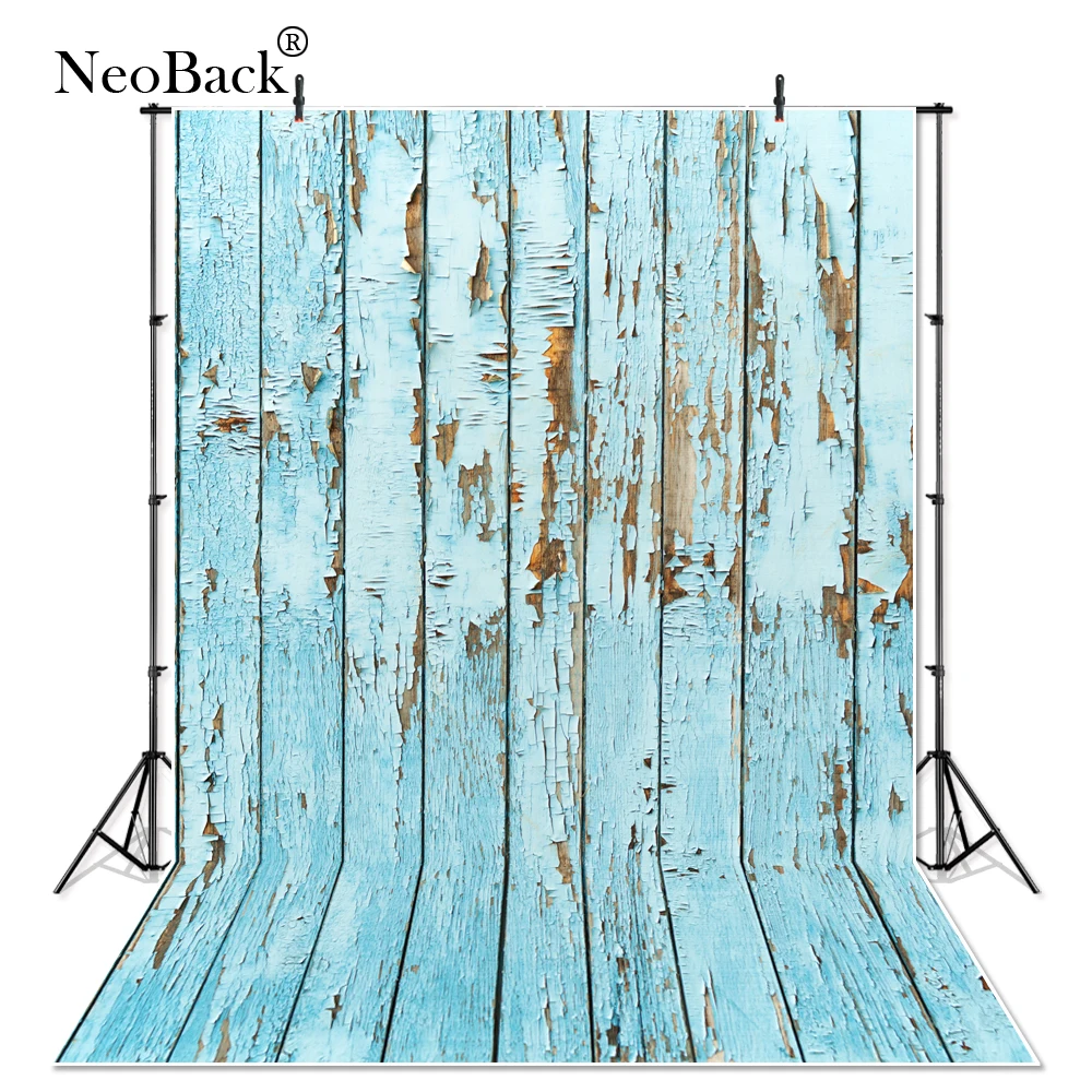 NeoBack 3x5 футов 5x7 синий фон для фотосъемки деревянный пол виниловый цифровой печати