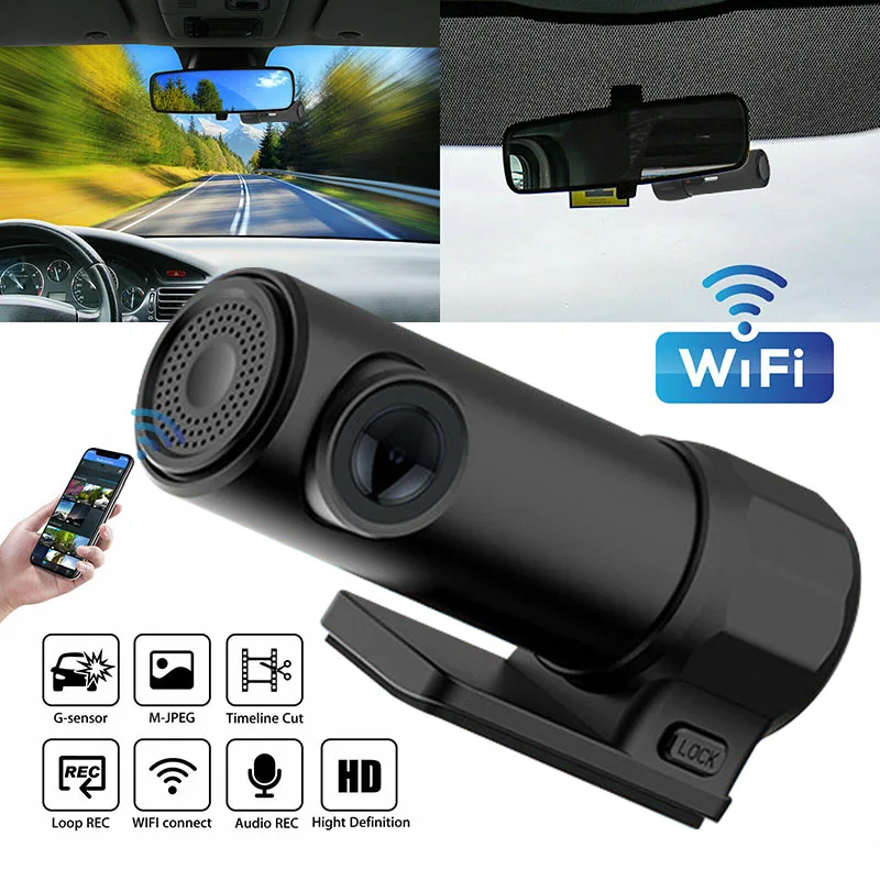 1080 P Автомобильная hd-камера DVR регистратор с Wi-Fi датчик движения режим XR657