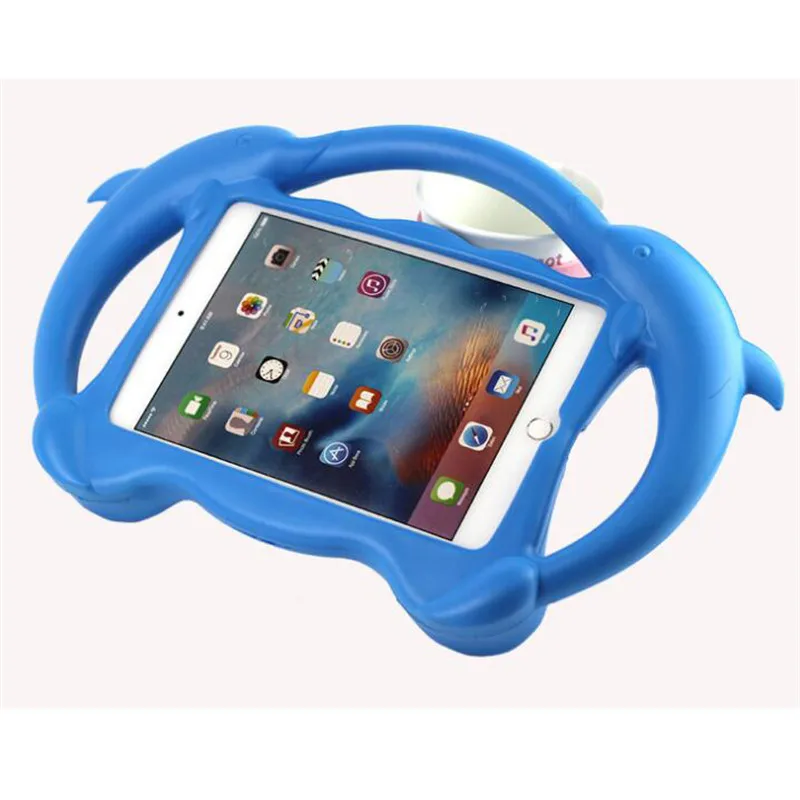 

3d dolphin kids friendly case for ipad mini 1/2/3 mini4 7.9inch tablet non-toxic eva foam shockproof cover coque capa